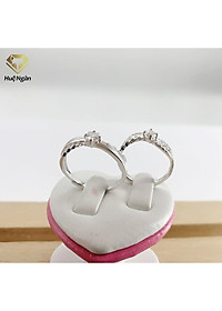 Nhẫn đôi bạc Ý 925 Huệ Ngân - Mãi bên nhau nhé RR1742
