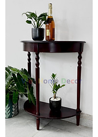Bàn Console Bán Nguyệt Chân Tiện Màu Nâu 4403 - Thương hiệu Viet Home Decor