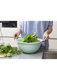 Bộ Thau Rổ Nhựa Cao Cấp Yoko Inochi Nhật Bản - An toàn cho sức khoẻ - Kháng khuẩn khử mùi đảm bảo an toàn vệ sinh thực phẩm - Size 23, 30, 35cm - Giao Màu Ngẫu Nhiên