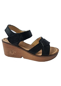 Giày Sandal Xuồng Nữ Da Bò Thật BIGGBEN Cao 5cm SDX38