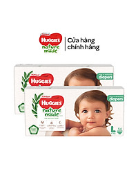 Combo 2 Tã/Bỉm dán Huggies Platinum NatureMade M64/L54/XXL44