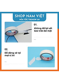 Băng Keo Giấy Chặn Sơn, Chặn Màu Không Để Lại Vết Keo (Bộ 3 Cuộn)