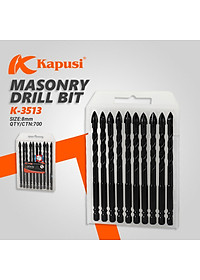 Mũi khoan đa năng 4 cạnh hãng Kapusi Nhật Bản chuôi lục giác cỡ 6, 8, 10, 12mm