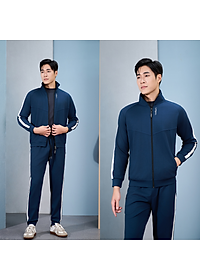 Bộ Quần Áo Nỉ Thu Đông Khóa Kéo Laroma Cho Nam | Sọc Đơn - Giữ Ấm - Vải Thơm - Kháng Khuẩn