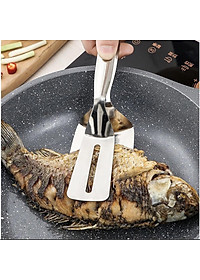 Kẹp inox gắp thức ăn - xẻng lật thực phẩm chiên đồ ăn bằng inox 304