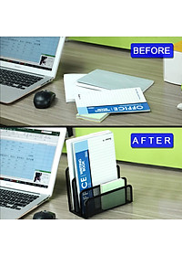 Khay kệ đựng tài liệu ĐỂ BÀN, giá đựng sách, kệ khay lưới 3 ngăn để hồ sơ giấy tờ  văn phòng học sinh sinh viên sách vở điện thoại truyện tranh Legaxi