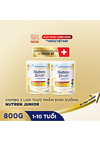 Nơi bán Thực phẩm dinh dưỡng Nutren Junior Thụy Sĩ hỗ trợ tăng cân tiêu hóa tốt cho trẻ từ 1 đến 10 tuổi 800g - Tặng Gối con mèo