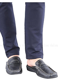 Dép Sabo Nam Da Bò SUNPOLO SUSB003D - Đen