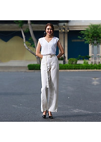 Quần Ống Suông, Quần Linen Trắng Cao Cấp Thời trang thiết kế Hity PAN047