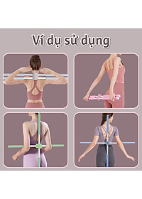 BG Gậy tập thẳng lưng Blue 6015 , thanh gậy tập yoga chống gù lưng, mở vai hình chữ thập