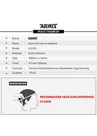 Băng đô thể thao Nam Nữ cao cấp AOLIKES A-2101 Sport Anti-Slip Sweatband