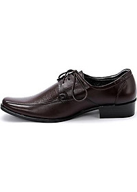 Giày da nam Huy Hoàng da bò màu nâu đỏ HT7112
