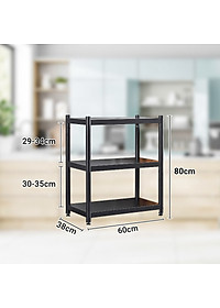 Kệ để lò vi sóng đa năng Inox 304 cao cấp Vando chính hãng kệ để đồ lò nướng chắc chắn, sơn tĩnh điện chống bong tróc, kệ nhà bếp siêu chịu lực 300kg