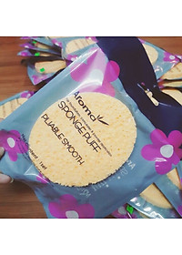 Bông rửa mặt bọt biển massage mặt Aroma tặng kèm móc khoá