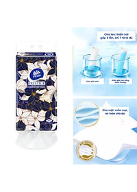 [3 GÓI KHĂN TREO TƯỜNG TẶNG 1 MÓC TREO] Khăn giấy treo tường cao cấp Vinda Prestige 4D 3 lớp 212 tờ