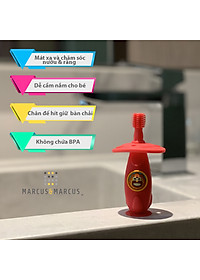 Bàn chải tập đánh răng và mát xa nướu silicon 360 cho bé Marcus & Marcus, từ 12 tháng