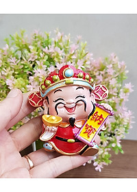 Bộ 03 tượng chibi Thần Tài may mắn 7cm - Chiêu Tài - Hút Lộc - Phú Quý Bình An