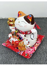Mèo Thần Tài Phú Quý - Gốm sứ Nhật cao cấp - 22cm - HCM