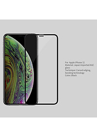 Miếng dán kính cường lực 3D full màn hình cho iPhone 11 (6.1 inch) / iPhone XR hiệu Nillkin CP + Max ( Mỏng 0.23mm, Kính ACC Japan, Chống Lóa, Hạn Chế Vân Tay) - Hàng chính hãng