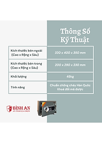 Két Sắt Chống Cháy Gia Đình TRULY TL-32 Chống Cháy, Chống Trộm Công Nghệ Hàn Quốc 45kg Bảo Hành 5 Năm - Hàng Chính Hãng 