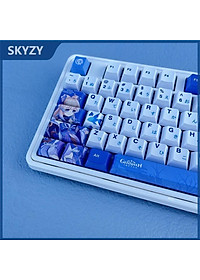 133 Phím Genshin Impact Sangonomiya Kokomi Keycaps Cherry Profile Anime PBT DYE SUB Bàn phím cơ học Keycap