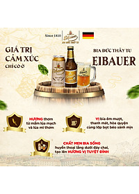 [BIA ĐỨC_SINCE 1810] Combo 2 Thùng Bia Tươi Thầy Tu EIBAUER HEFEWEIZEN HELL 5.2 ĐỘ - Bia Tươi Men Sống Thượng Hạng - Nhập Khẩu Chính Hãng