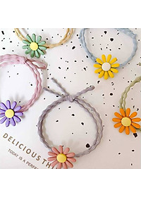 Dây buộc tóc nữ hoa cúc họa mi [Set 10 dây] NASI dễ thương phong cách hàn quốc thun cột tóc nữ co giãn tốt phụ kiện tóc