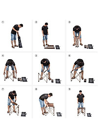 Bàn dã ngoại cắm trại Naturehike campoutvn xếp gấp gọn NH16Z016 du lịch khung nhôm nhẹ bề mặt chắc chắn A104