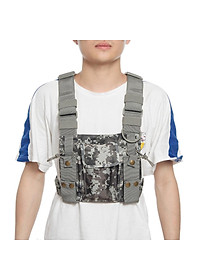 Camouflage Holster Vest Rig Pocket Radio Harness Chest Pack Pouch Walkie Nylon