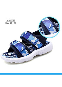Dép quai hậu xăng đan cao cấp cho bé trai 2, 3, 4, 5, 6 tuổi quai dán thời trang siêu nhẹ chống trơn trượt phù hợp cho trẻ em đi học đi biển phong cách Hàn Quốc ST77
