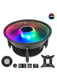 Quạt tản nhiệt CPU Led rainbow T80 for Intell lõi đồng nguyên chất cho máy tính hàng nhập khẩu