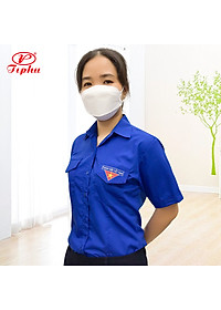 Đồng phục đoàn viên thanh niên Việt Nam dành cho nữ có chiết 4 ben eo, tay dài và tay ngắn, thêu logo cờ đỏ sao vàng