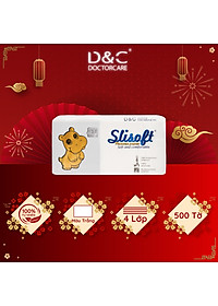 Combo 5 Giấy ăn Slisoft Trắng tự nhiên đa năng,khăn giấy rút không chất tẩy trắng an toàn cho cả gia đình