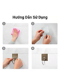 Móc Dán Tường Treo Đồ Đa Năng KUNBE Thiết Kế Móc Dạng Lưỡi Câu To Chắc Chắc