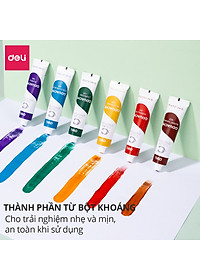 Màu bột Gouache Deli dạng tuýp 12ml Deli - 5/12/24 màu - 1 hộp - EC11 .