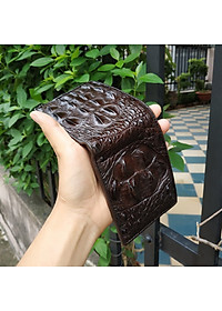 Bóp Nam Da Cá Sấu Thật 2 Mặt. GÙ CÁ SẤU NGUYÊN CON LỚN SIÊU ĐẸP