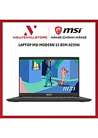 Laptop MSI Modern 15 B5M-023VN (R5-5625U/8GB/512GB SSD/AMD Radeon Graphics/ 15.6″ Full HD/ Windows 11/Black/Nhôm) – Hàng Chính Hãng