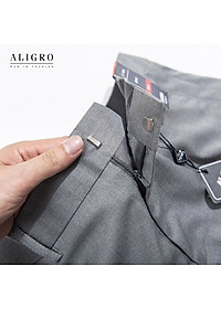 Quần Âu Nam ALIGRO Màu Ghi Form Chuẩn Slimfit Vải Cotton Cao Cấp Cực Tôn Dáng, Lịch Sự ALGO1027