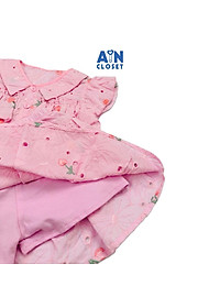 Bộ áo váy ngắn bé gái họa tiết Hồng Thêu cotton boi - AICDBGCAKEI2 - AIN Closet