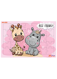 04 bộ tranh xếp hình 35 mảnh khổ A4 20x30cm – đồ chơi trí tuệ cho bé từ 2 tuổi – Combo 9