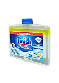 Combo Vệ sinh máy rửa bát Finish: Dung dịch vệ sinh chai 250ml, Viên Treo khử mùi hôi trong máy rửa bát - Chính Hãng.
