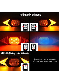 Đèn LED Xi Nhan Không Dây Rẽ Trái Phải Gắn Đuôi Xe Đạp Điều Khiển Không Dây Từ Xa Sạc Điện USB Mai Lee