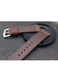 Dây đồng hồ da bò sáp ngựa điên Handmade