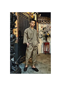 Set Đồ Lam Đi Chùa Cao Cấp Cho Nam s1