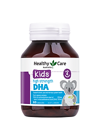 DHA cho bé từ 4 tháng - 12 tuổi Healthy Care Kids High Strength  - Úc, Giúp trẻ phát triển trí tuệ, thông minh, mắt sáng khỏe - QuaTangMe Extaste