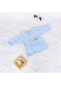 Áo sơ sinh màu cổ tim viền tay dài mềm mại cho bé (BB17)