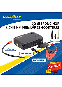 Bộ Kích Bình 400A Kiêm Bơm Lốp Xe GOODYEAR GY-5296 Đa Chức Năng Sạc Dự Phòng 10400mAh Đèn LED Khẩn Cấp - Nhập Khẩu Chính Hãng