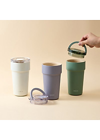 Ly Giữ Nhiệt Locknlock LocknLock LHC4416 710ml, LHC4419 900ml Thép Phủ Sứ, Hàng Chính Hãng, Kèm Ống Hút - JoyMall