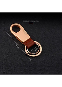 Móc chìa khóa đa năng ô tô, xe máy, gia đình thương hiệu JOBON - Thép hợp kim cao cấp - Trọng lượng: 36g - Da thật 100% - Mã: ZB-028X (màu xám) - Hàng Nhập Khẩu