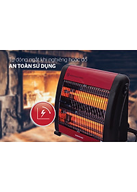 Sưởi Điện Hồng Ngoại Sunhouse SHD7013 (800W) - Đen Đỏ - Hàng Chính Hãng